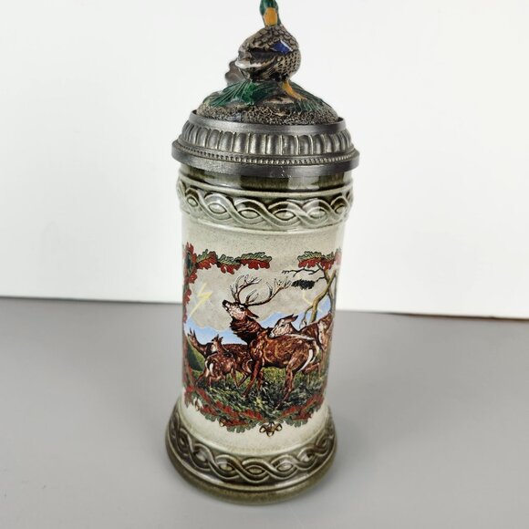 VTG GERZ West Germany Beer Stein - Hunting Motif - Picture 2 of 11